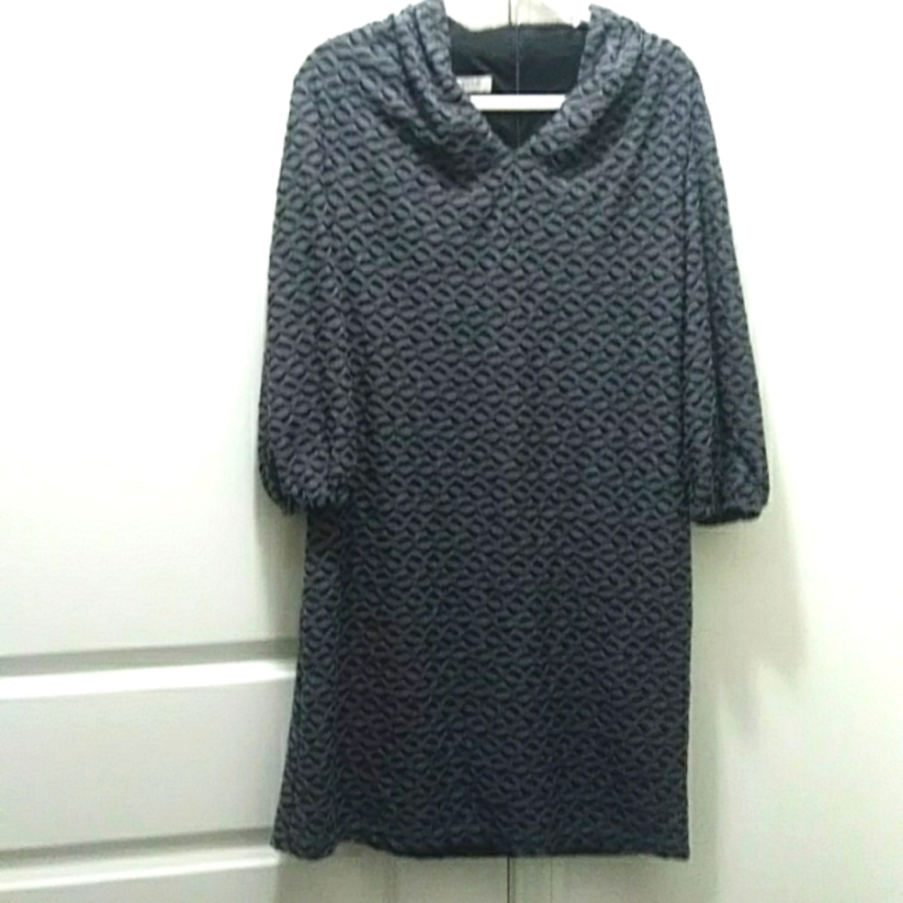 Evan Picone Dress - Patterned Little Black Dress